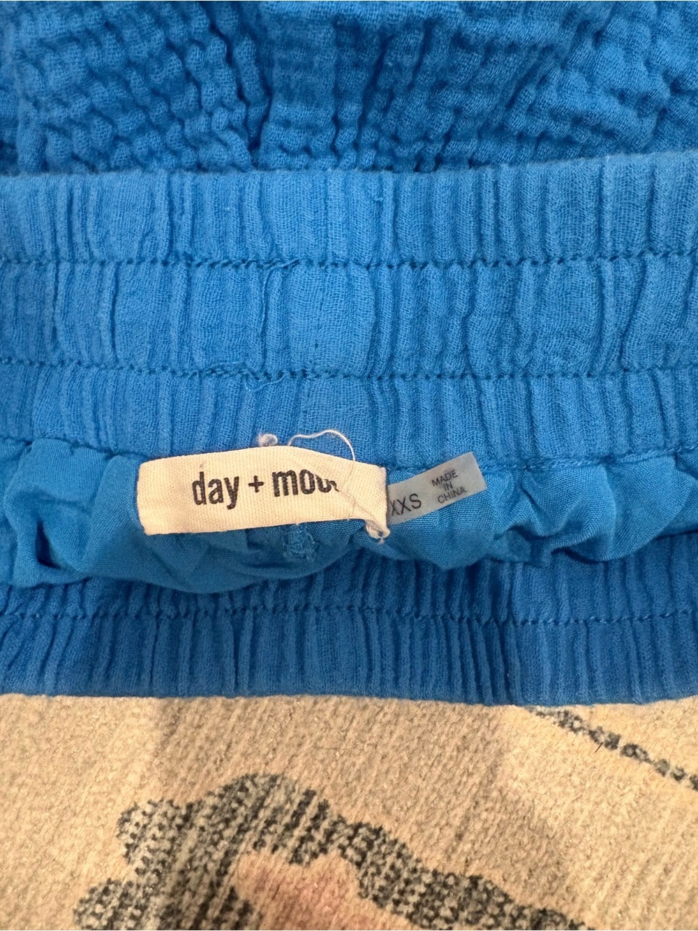 Blue Ruffled Layered Mini Skirt - Picture 2 of 2